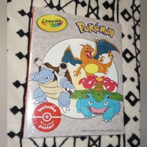 NIP Crayola Pokemon Coloring Book With Bonus Poster